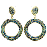 Mi Amore Drop-Dangle-Earrings Green/Gold-Tone
