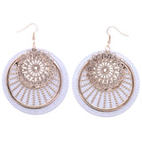 Mi Amore Flower Dangle-Earrings White/Gold-Tone