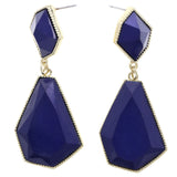 Mi Amore Drop-Dangle-Earrings Blue/Gold-Tone
