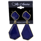 Mi Amore Drop-Dangle-Earrings Blue/Gold-Tone
