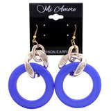 Mi Amore Dangle-Earrings Blue/Gold-Tone