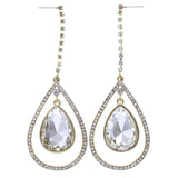Mi Amore Drop-Dangle-Earrings Silver-Tone/Gold-Tone