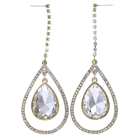 Mi Amore Drop-Dangle-Earrings Silver-Tone/Gold-Tone