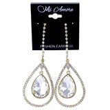 Mi Amore Drop-Dangle-Earrings Silver-Tone/Gold-Tone