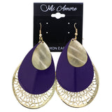 Mi Amore Dangle-Earrings Gold-Tone/Purple