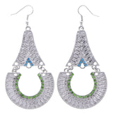 Mi Amore Dangle-Earrings Silver-Tone/Green