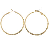 Gold-Tone Metal Hoop-Earrings
