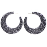 Mi Amore Filigree Dangle-Earrings Silver-Tone