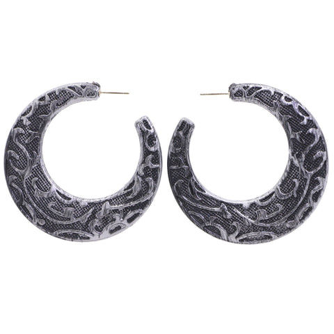 Mi Amore Filigree Dangle-Earrings Silver-Tone