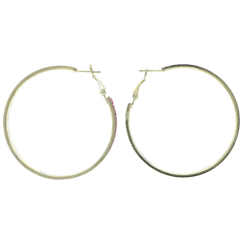 Mi Amore Hoop-Earrings Pink/Gold-Tone