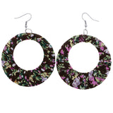 Mi Amore Flower Dangle-Earrings Brown/Green
