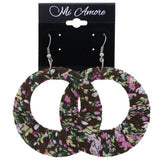 Mi Amore Flower Dangle-Earrings Brown/Green