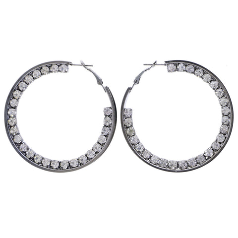 Mi Amore Hoop-Earrings Silver-Tone