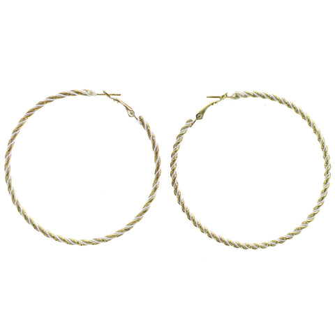 Mi Amore Hoop-Earrings Gold-Tone/White