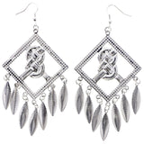 Mi Amore Leaf Dangle-Earrings Silver-Tone