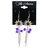 Mi Amore Dangle-Earrings Blue/Gold-Tone