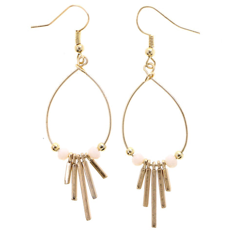 Mi Amore Dangle-Earrings Gold-Tone/White