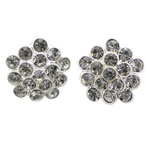 Mi Amore Antiqued Post-Earrings Silver-Tone/Black