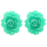 Mi Amore Flower Post-Earrings Green