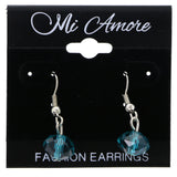 Mi Amore Simple Dangle-Earrings Blue/Silver-Tone