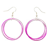 Mi Amore Dangle-Earrings Pink/Silver-Tone