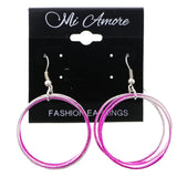 Mi Amore Dangle-Earrings Pink/Silver-Tone