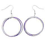 Mi Amore Dangle-Earrings Purple/Silver-Tone