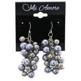 Mi Amore Dangle-Earrings Blue/Silver-Tone