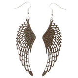 Mi Amore Angel Wing Dangle-Earrings Brown