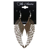 Mi Amore Angel Wing Dangle-Earrings Brown