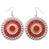 Mi Amore Dangle-Earrings Silver-Tone/Orange