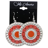 Mi Amore Dangle-Earrings Silver-Tone/Orange