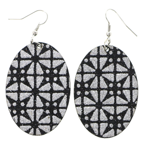 Mi Amore Dangle-Earrings Silver-Tone/Black
