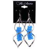 Mi Amore Dangle-Earrings Silver-Tone/Blue