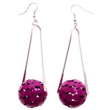 Mi Amore Dangle-Earrings Pink/Silver-Tone