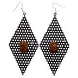 Mi Amore Dangle-Earrings Dark-Silver/Brown