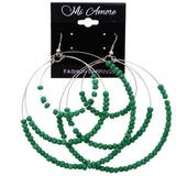 Mi Amore Dangle-Earrings Green/Silver-Tone
