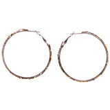 Mi Amore Hoop-Earrings Dark-Silver/Brown