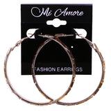 Mi Amore Hoop-Earrings Dark-Silver/Brown