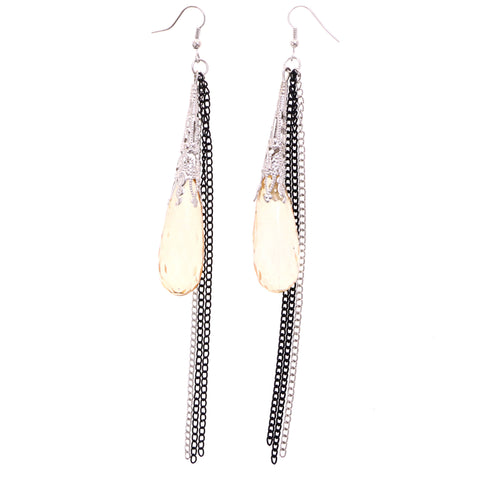 Mi Amore Dangle-Earrings Peach/Silver-Tone