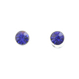 Mi Amore Stud-Earrings Silver-Tone/Blue