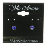 Mi Amore Stud-Earrings Silver-Tone/Blue