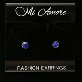 Mi Amore Stud-Earrings Silver-Tone/Blue