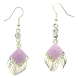 Mi Amore Drop-Dangle-Earrings Silver-Tone/Pink