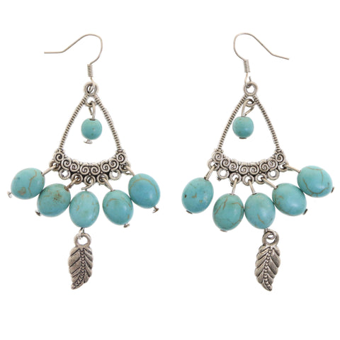 Mi Amore Dangle-Earrings Silver-Tone/Blue