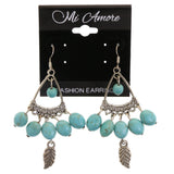 Mi Amore Dangle-Earrings Silver-Tone/Blue