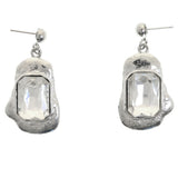 Mi Amore Dangle-Earrings Silver-Tone/White