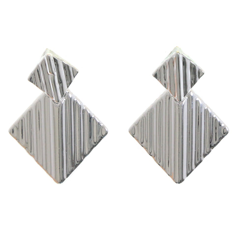 Mi Amore Drop-Dangle-Earrings Silver-Tone