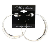 Mi Amore Dangle-Earrings Silver-Tone