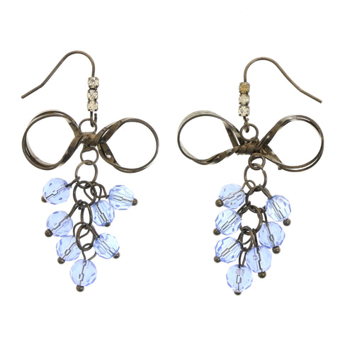 Mi Amore Drop-Dangle-Earrings Silver-Tone/Blue